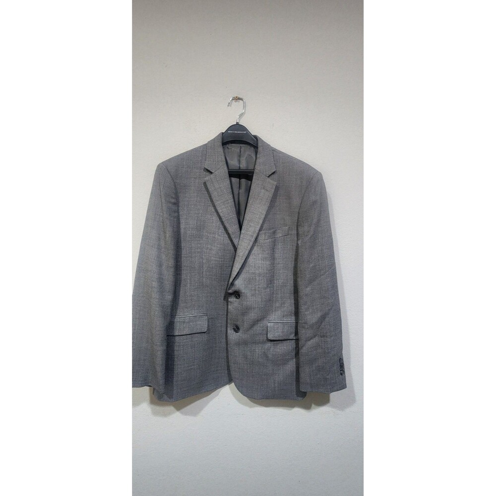 Kenneth Cole Reaction Wool Blend Gray Lined Jacket Men Size 48R